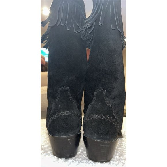 Crush by Durango Suede Fringe  Western Calf Boots size 8.5 - Picture 6 of 10